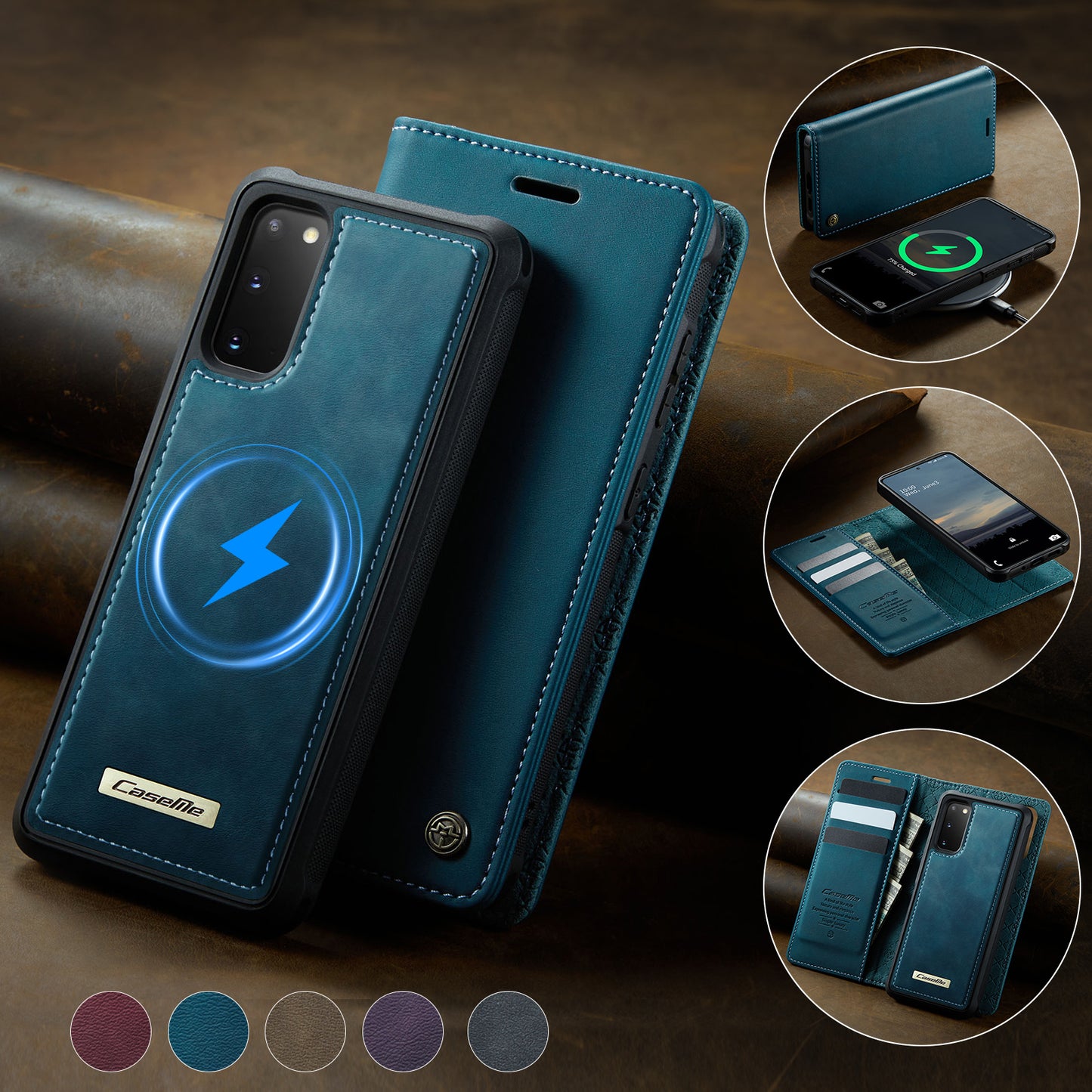 Galaxy S20 4G/5G Wallet-Hülle – Kompatibel mit MagSafe mit RFID-Blockierung