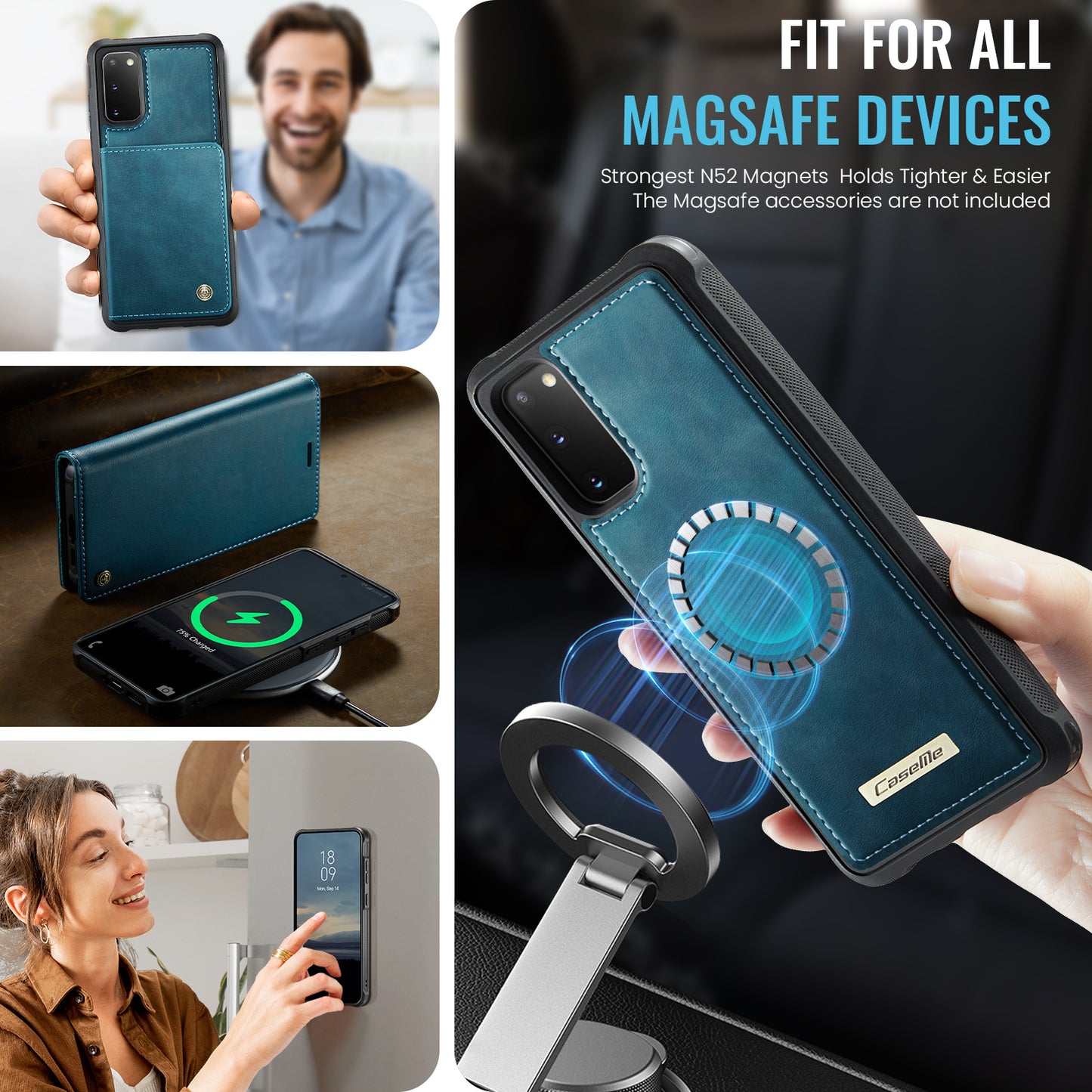 Galaxy S20 4G/5G Wallet-Hülle – Kompatibel mit MagSafe mit RFID-Blockierung