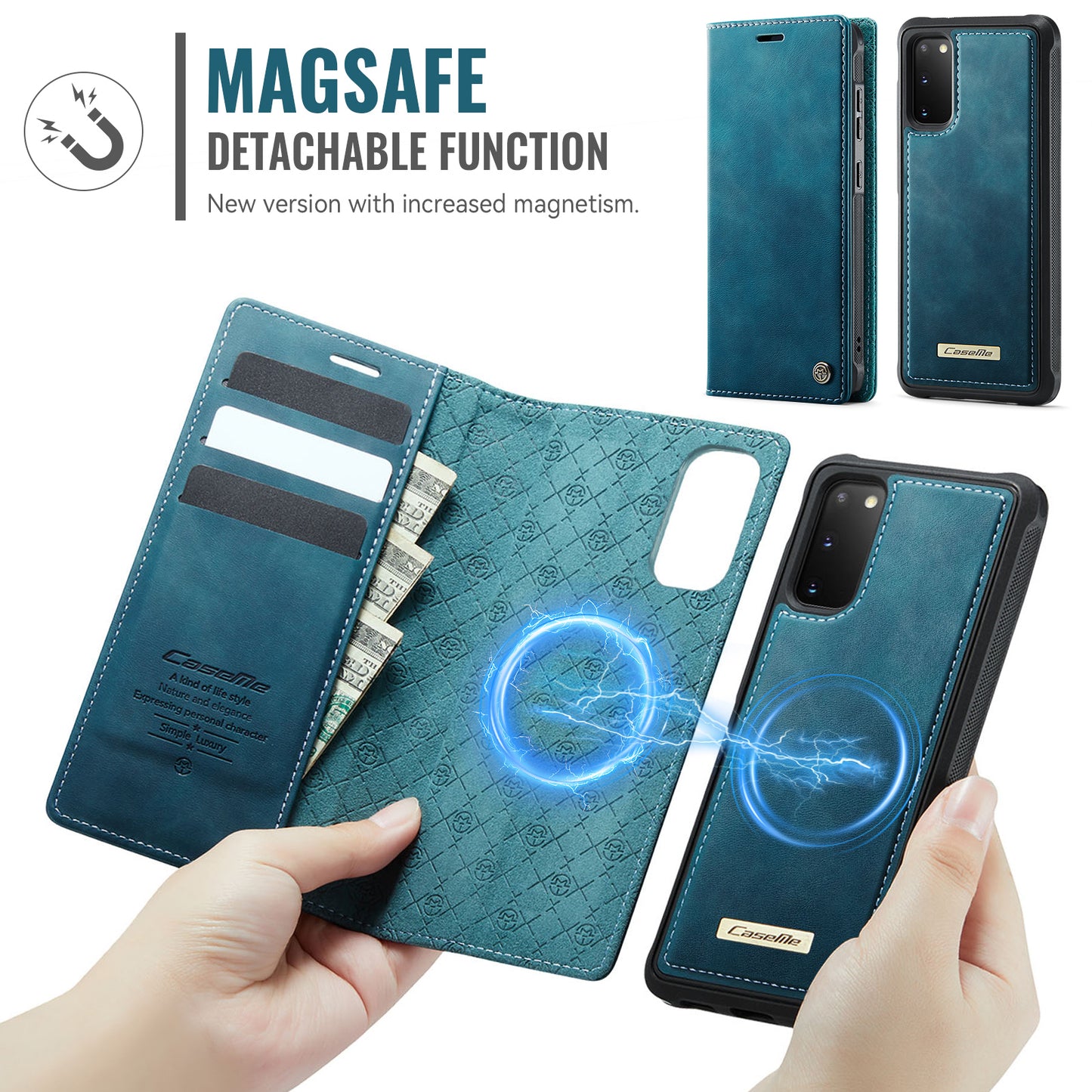 Galaxy S20 4G/5G Wallet-Hülle – Kompatibel mit MagSafe mit RFID-Blockierung