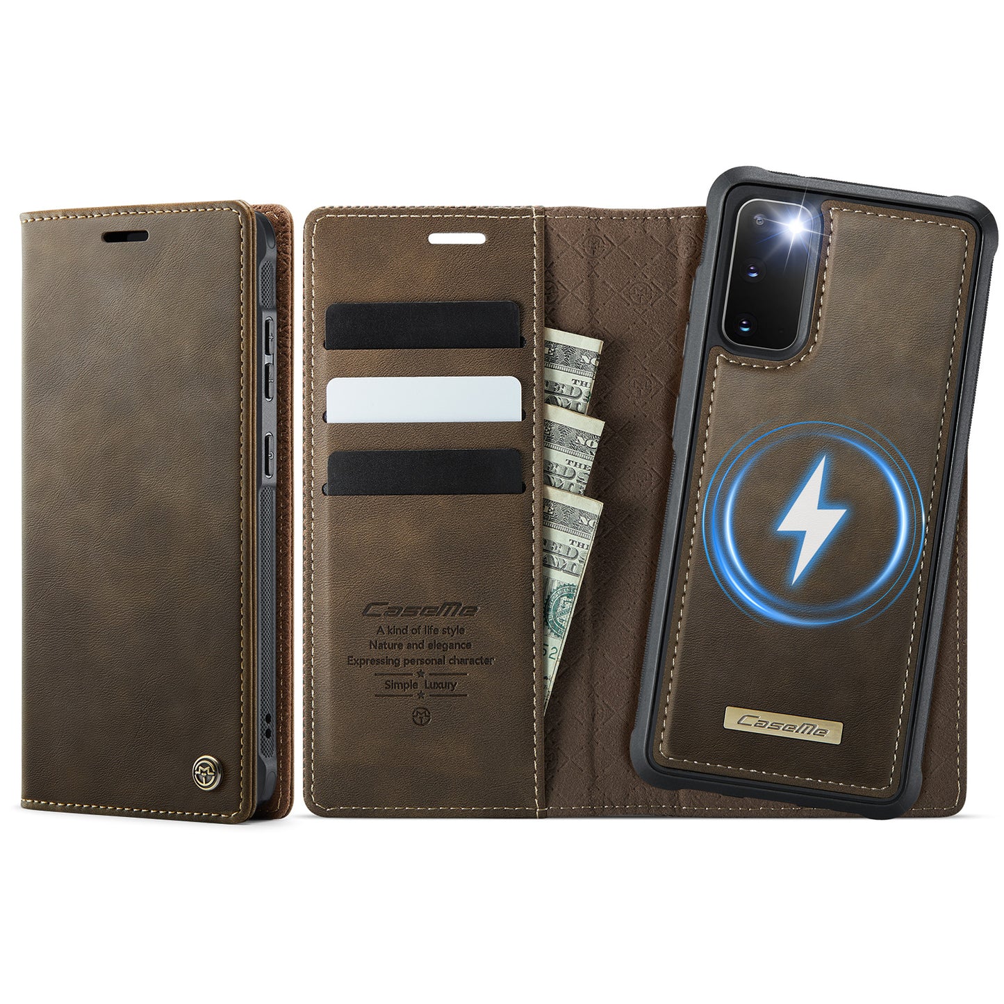 Galaxy S20 4G/5G Wallet-Hülle – Kompatibel mit MagSafe mit RFID-Blockierung