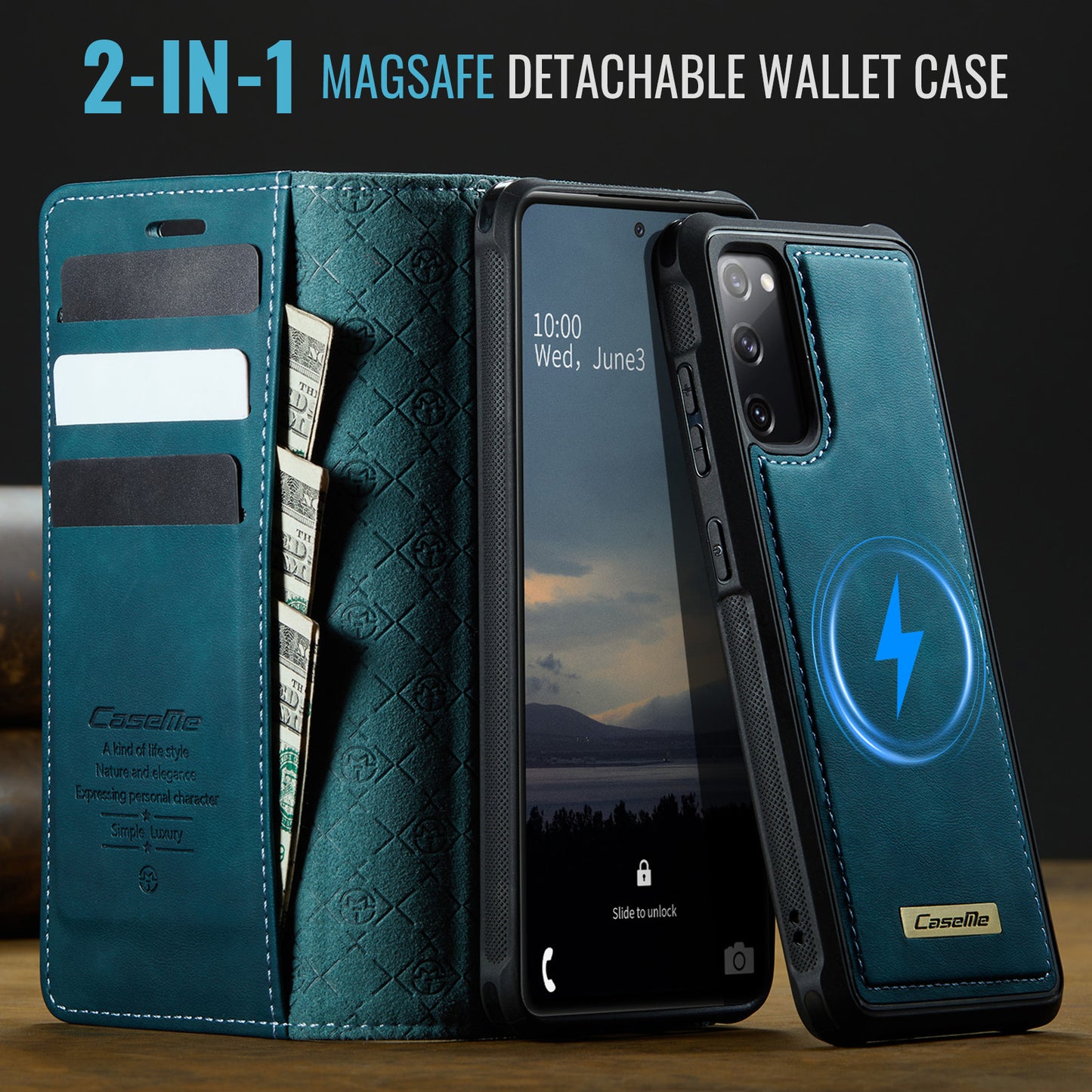 Galaxy S20 FE 5G Wallet-Hülle – Kompatibel mit MagSafe mit RFID-Blockierung