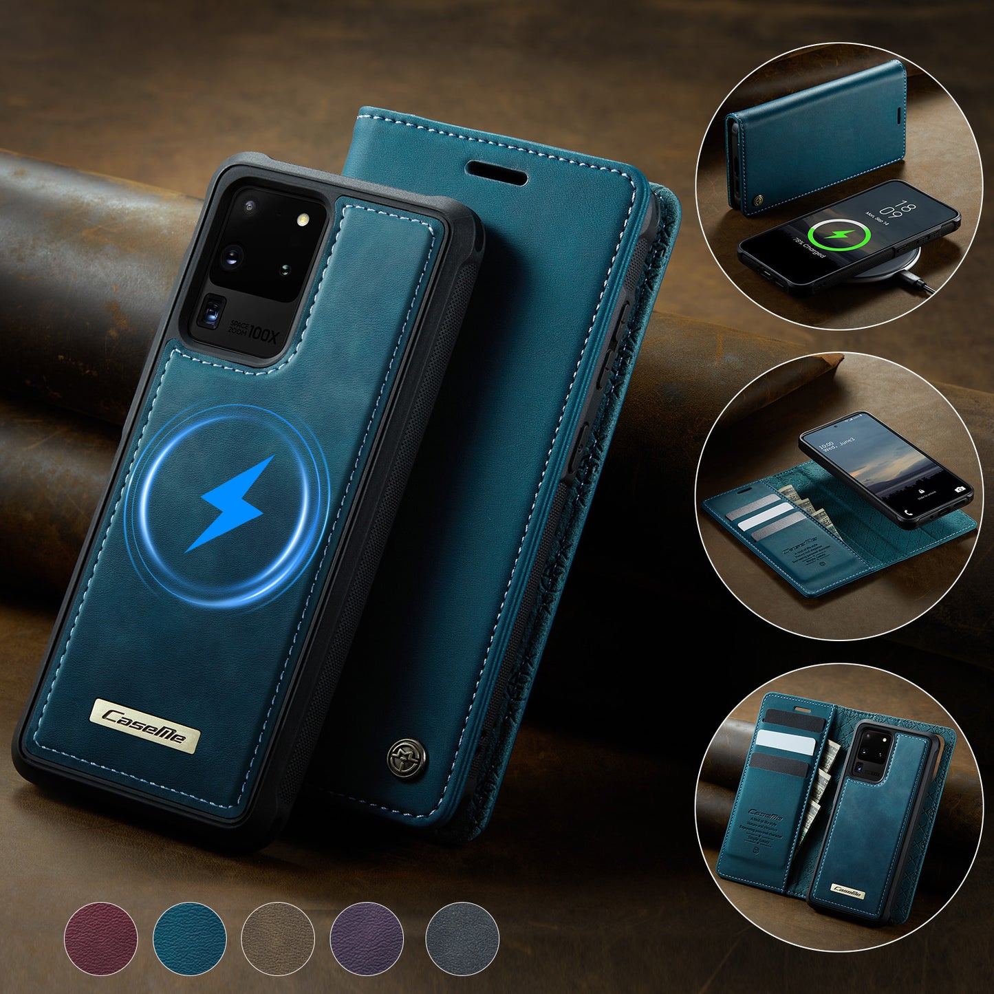 Galaxy S20 Ultra Wallet-Hülle – Kompatibel mit MagSafe mit RFID-Blockierung