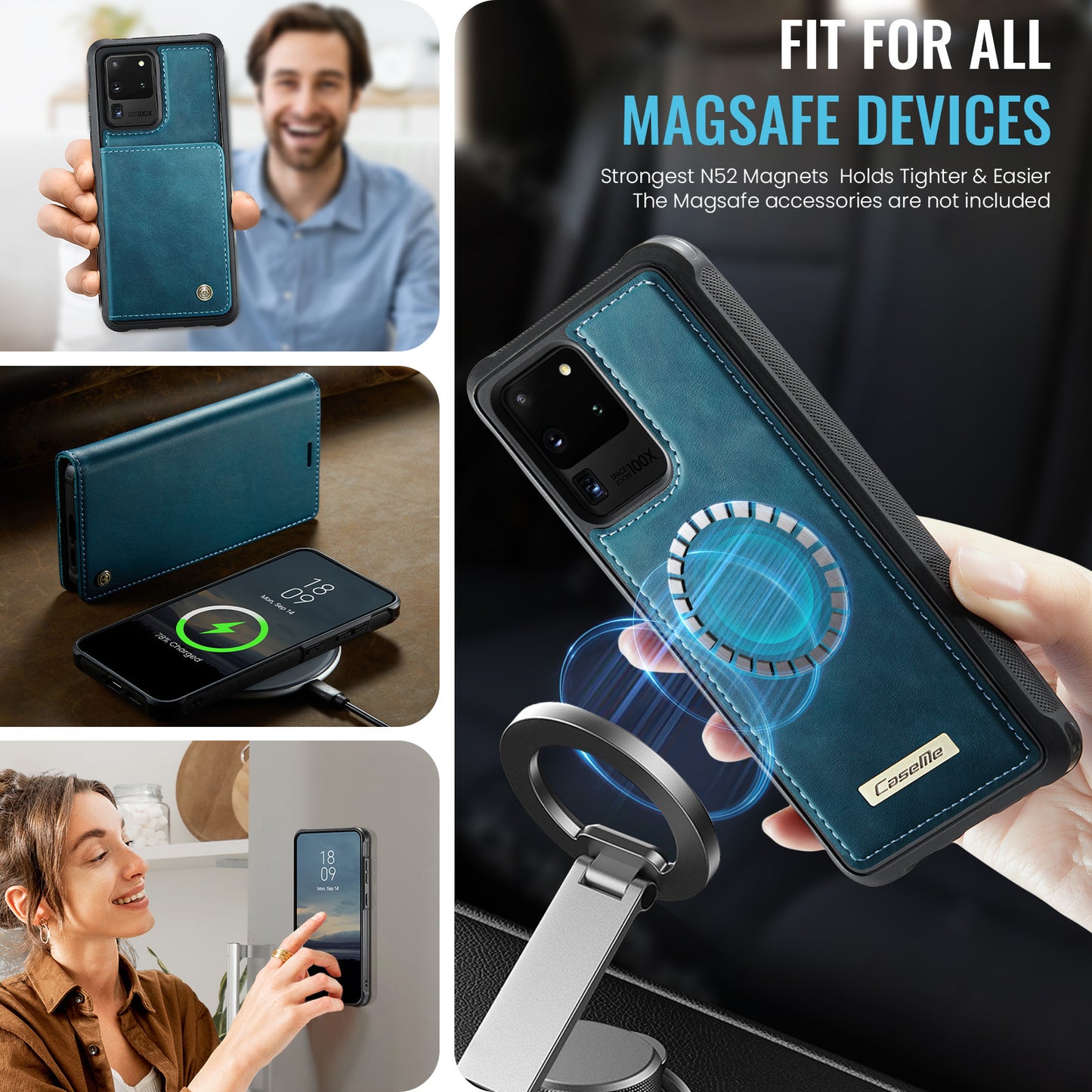 Galaxy S20 Ultra Wallet-Hülle – Kompatibel mit MagSafe mit RFID-Blockierung