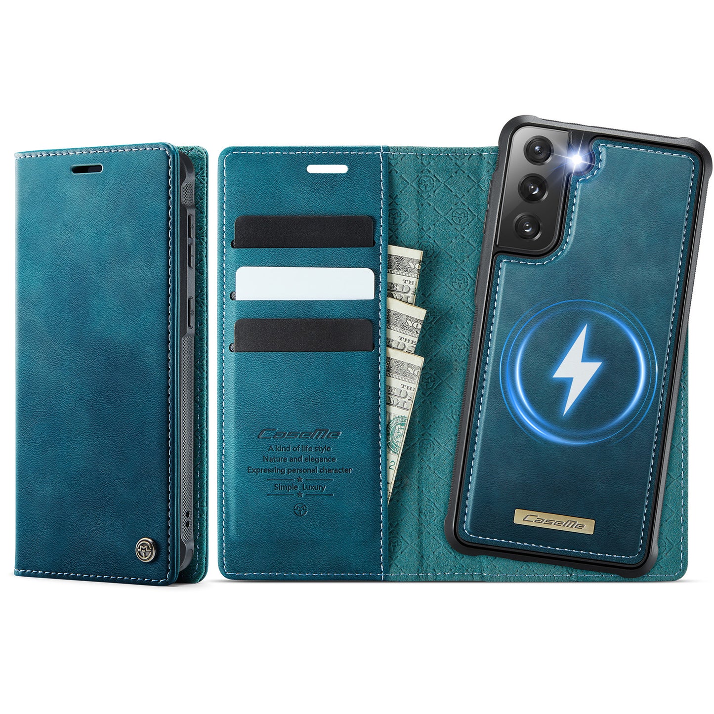 Galaxy S21 FE 5G Wallet-Hülle – Kompatibel mit MagSafe mit RFID-Blockierung