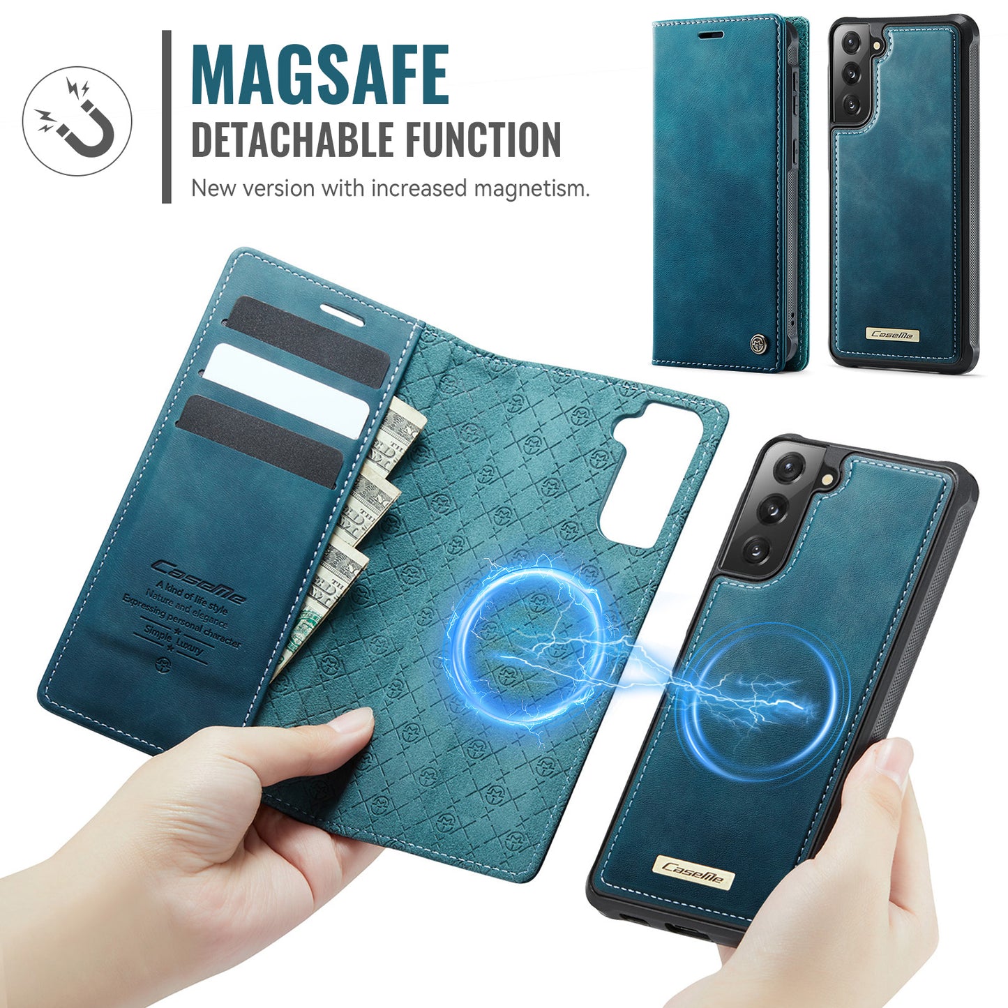 Galaxy S21 FE 5G Wallet-Hülle – Kompatibel mit MagSafe mit RFID-Blockierung