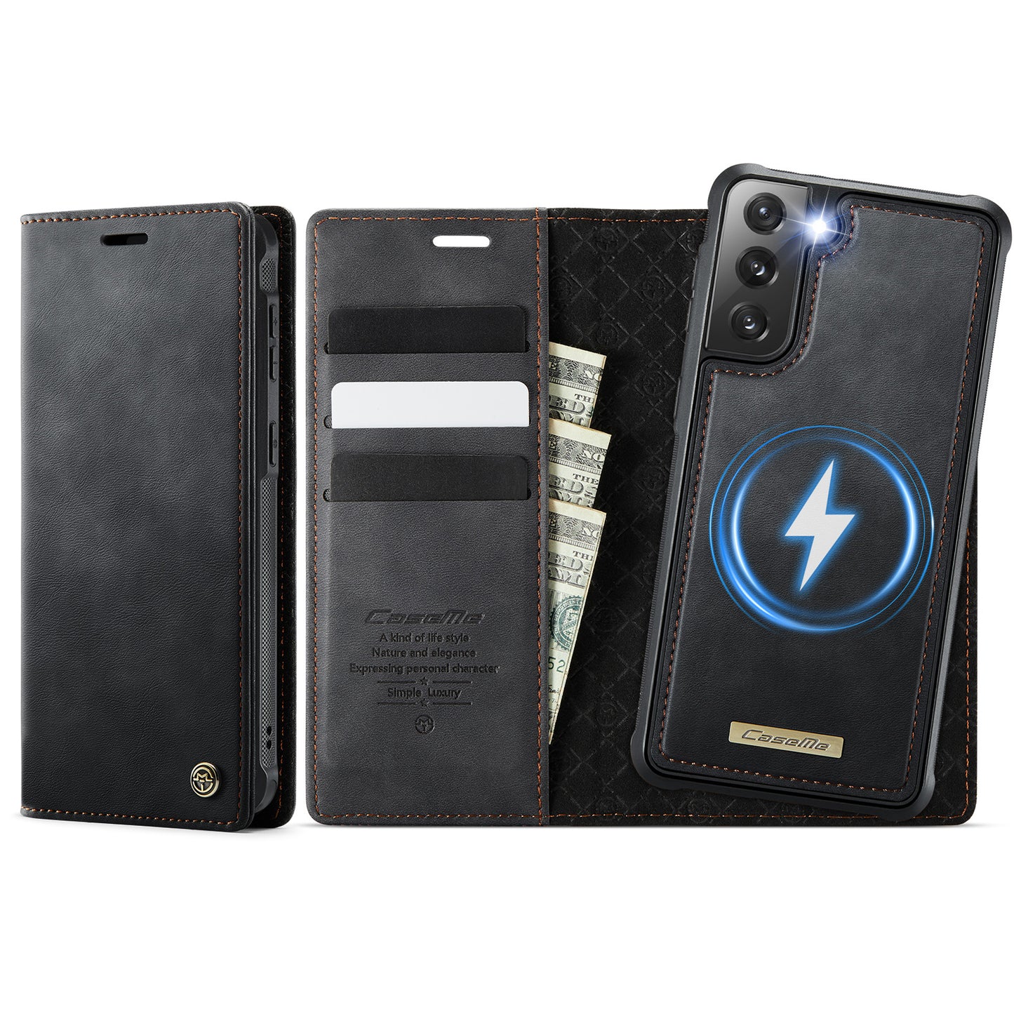 Galaxy S21 FE 5G Wallet-Hülle – Kompatibel mit MagSafe mit RFID-Blockierung