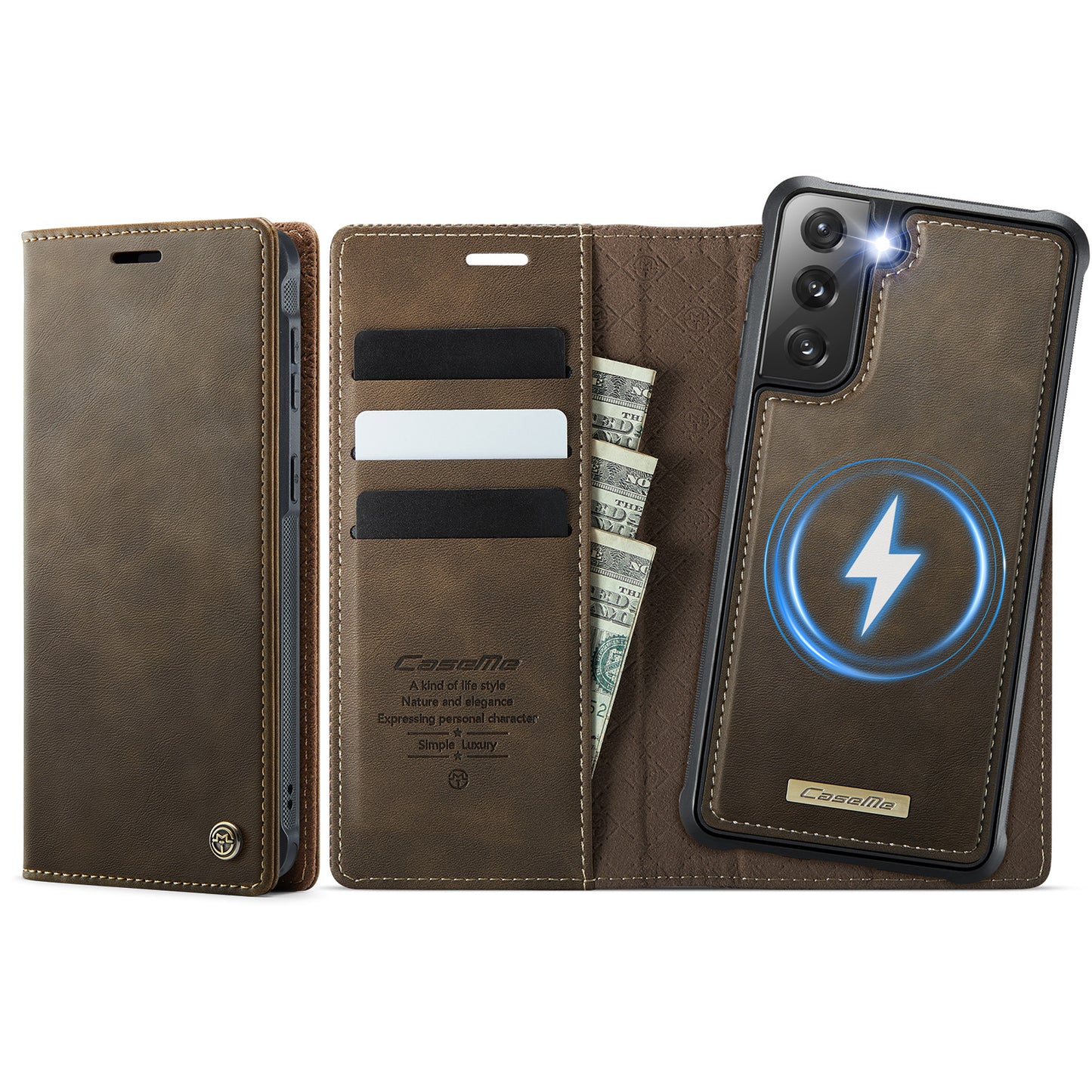 Galaxy S21 FE 5G Wallet-Hülle – Kompatibel mit MagSafe mit RFID-Blockierung
