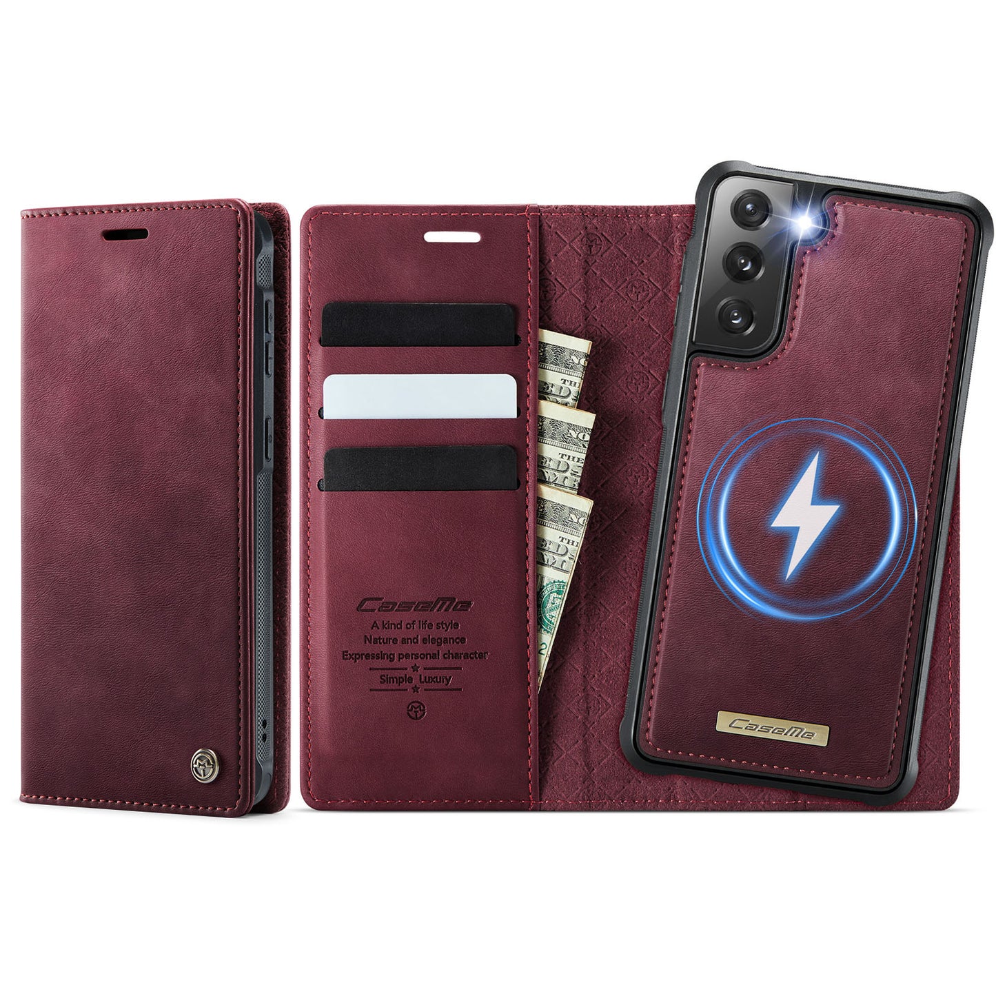 Galaxy S21 FE 5G Wallet-Hülle – Kompatibel mit MagSafe mit RFID-Blockierung