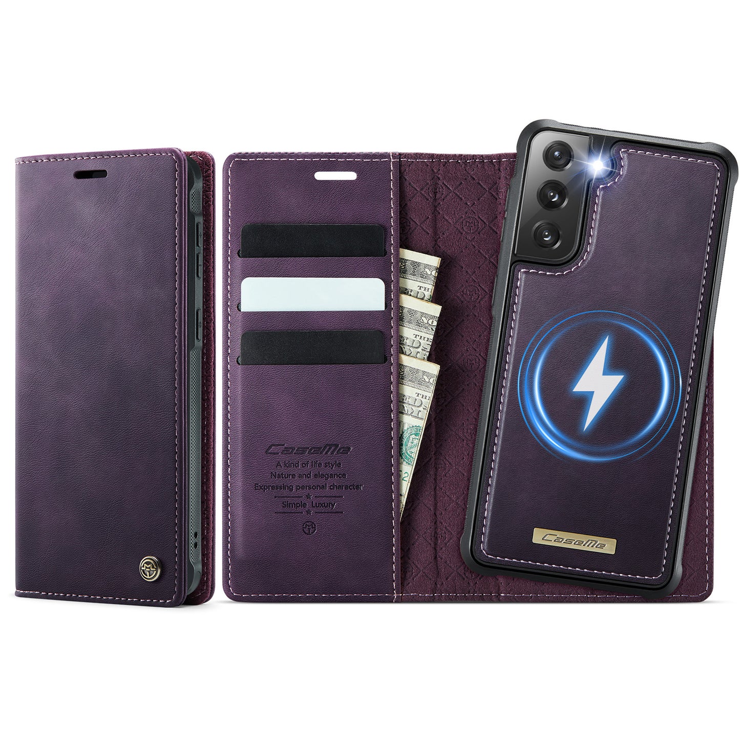Galaxy S21 FE 5G Wallet-Hülle – Kompatibel mit MagSafe mit RFID-Blockierung