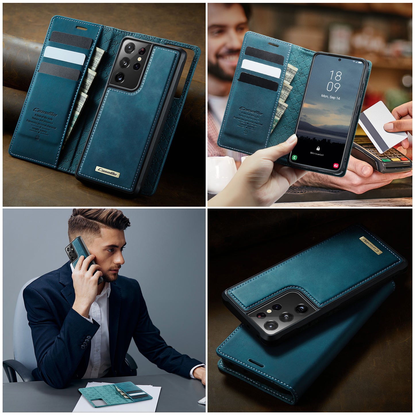 Galaxy S21 Ultra 5G Wallet-Hülle – Kompatibel mit MagSafe mit RFID-Blockierung