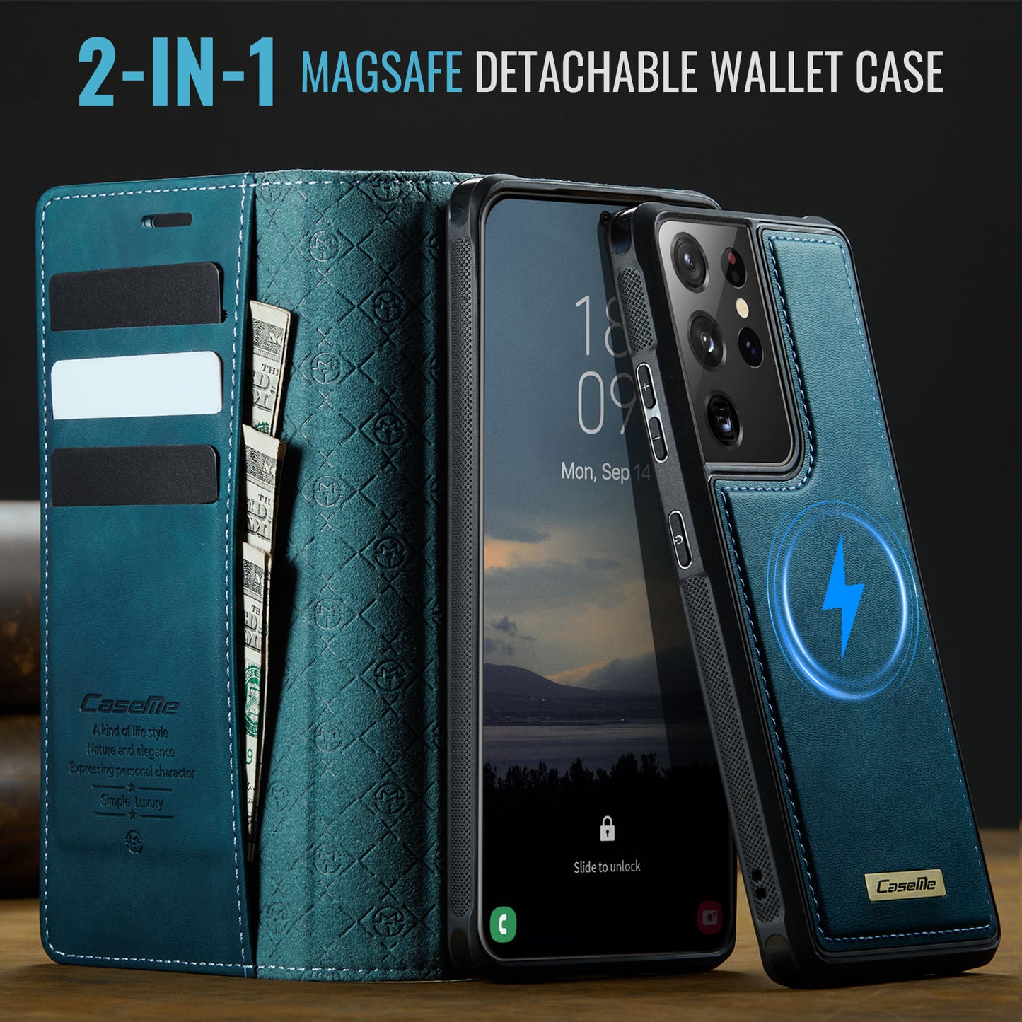 Galaxy S21 Ultra 5G Wallet-Hülle – Kompatibel mit MagSafe mit RFID-Blockierung