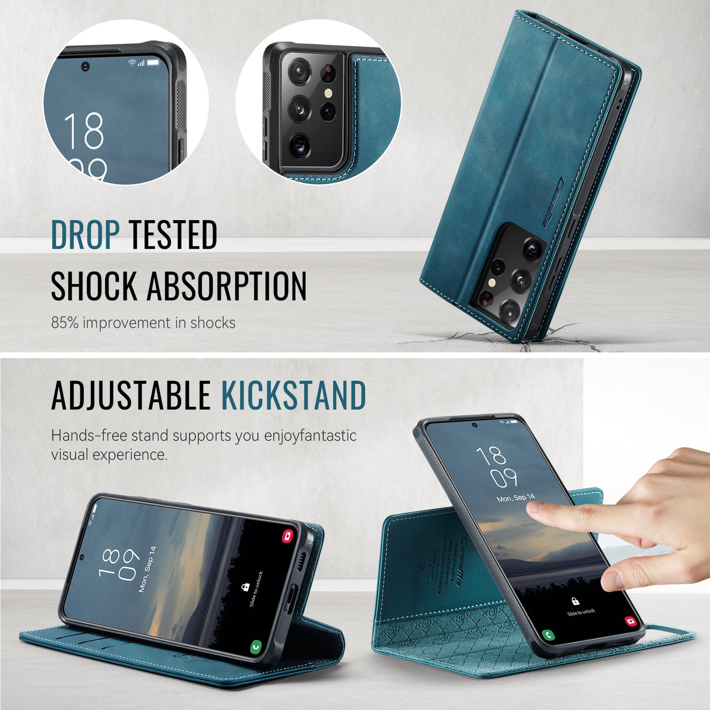 Galaxy S21 Ultra 5G Wallet-Hülle – Kompatibel mit MagSafe mit RFID-Blockierung