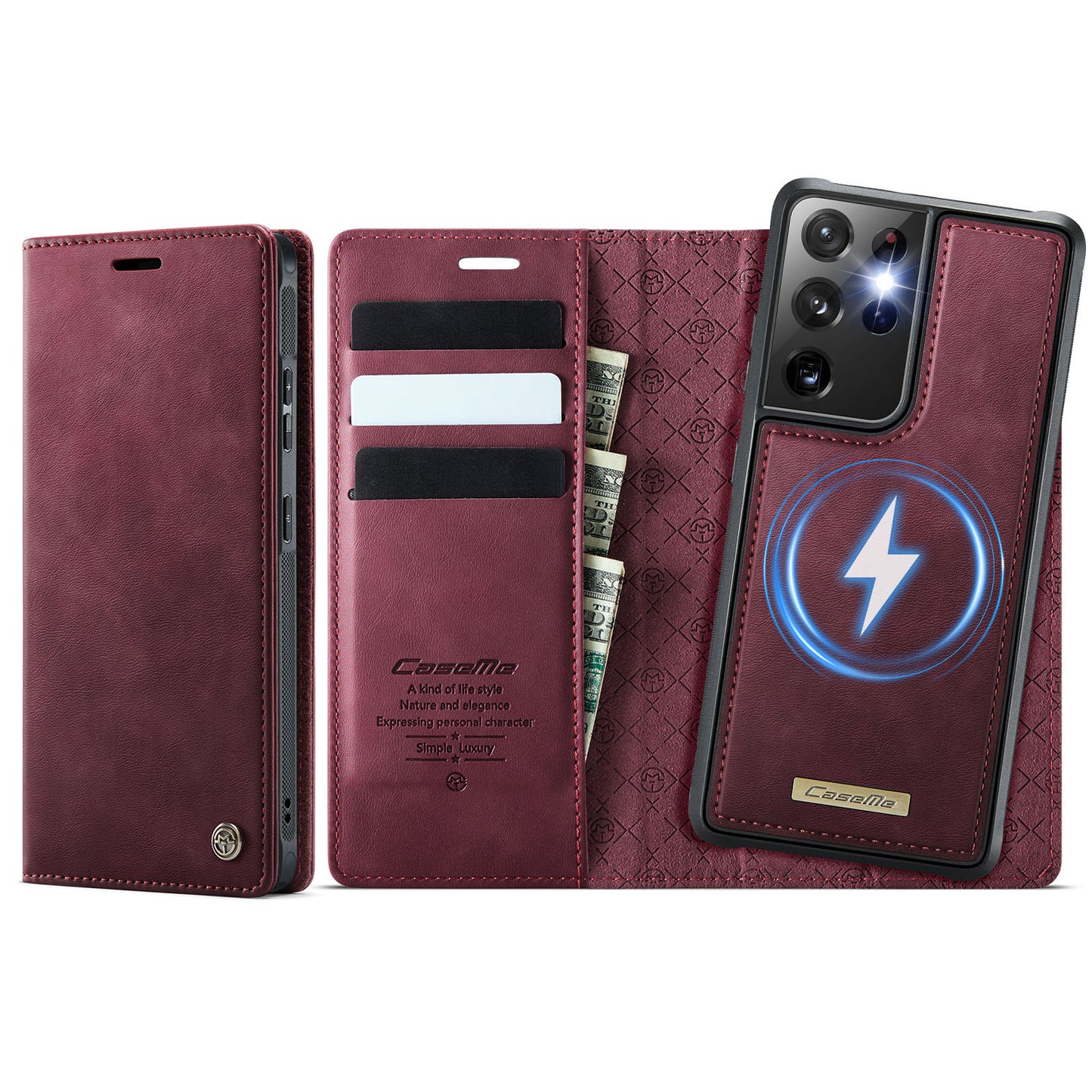 Galaxy S21 Ultra 5G Wallet-Hülle – Kompatibel mit MagSafe mit RFID-Blockierung