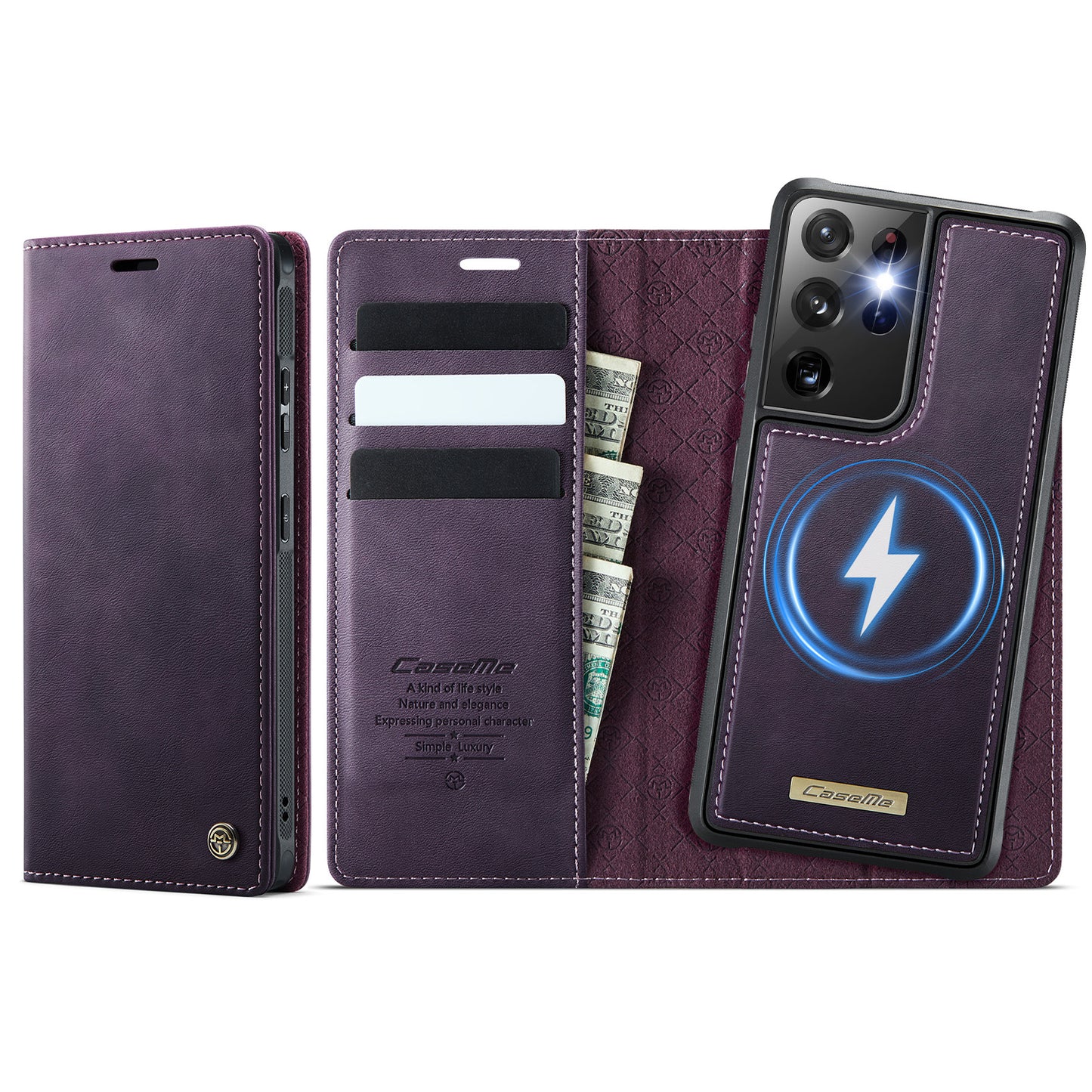 Galaxy S21 Ultra 5G Wallet-Hülle – Kompatibel mit MagSafe mit RFID-Blockierung