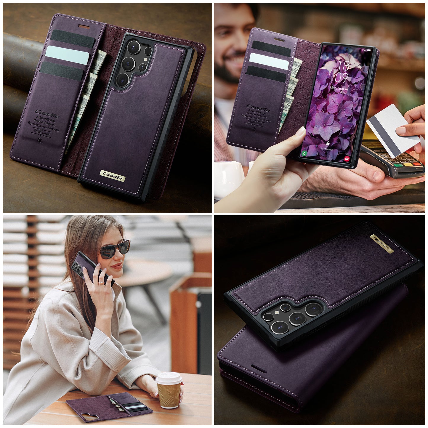 Galaxy S25 Ultra Wallet-Hülle – Kompatibel mit MagSafe mit RFID-Blockierung