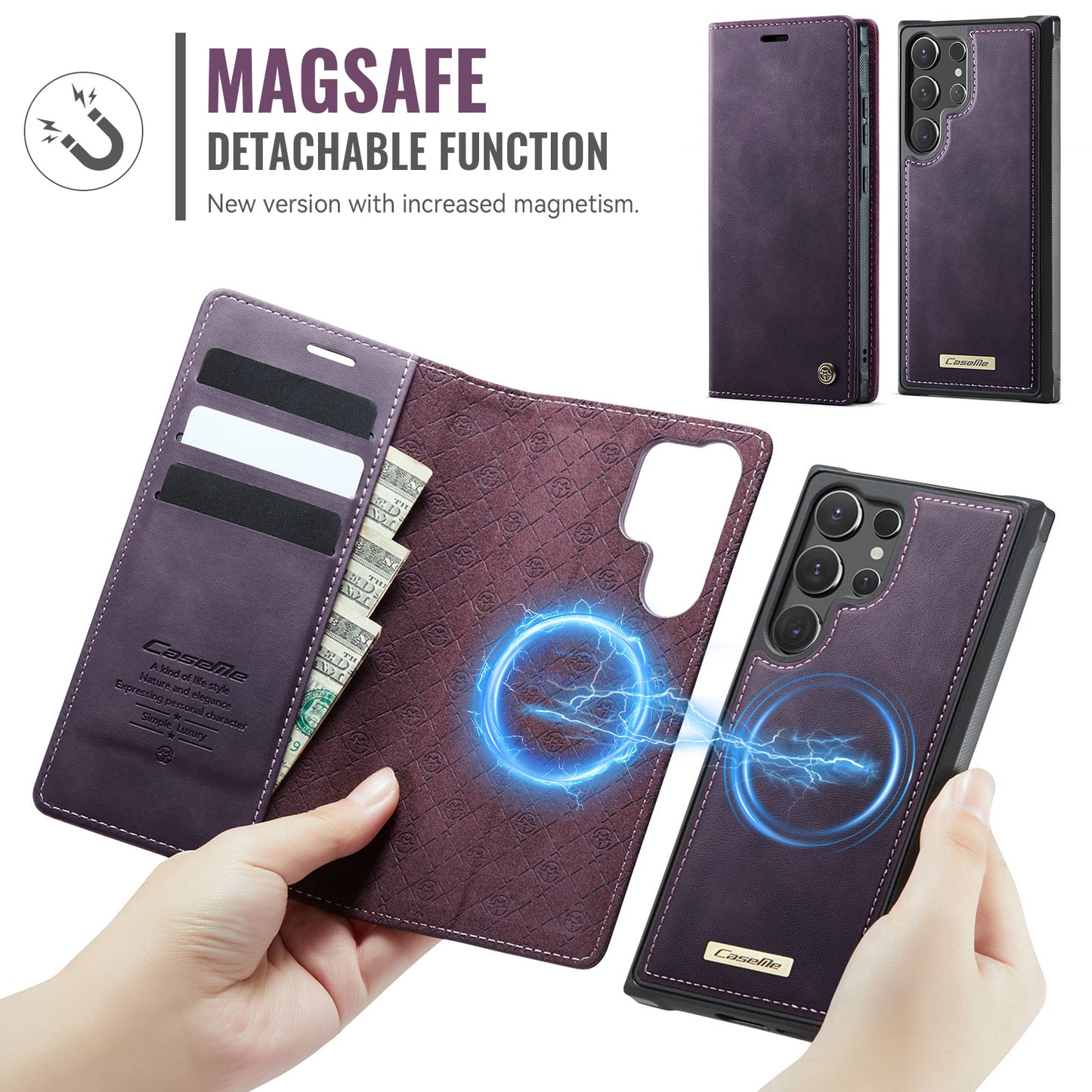 Galaxy S25 Ultra Wallet-Hülle – Kompatibel mit MagSafe mit RFID-Blockierung