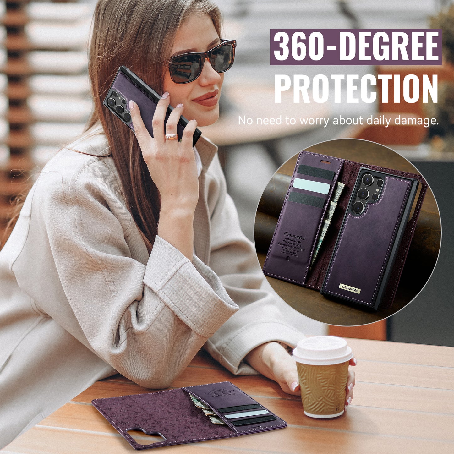 Galaxy S25 Ultra Wallet-Hülle – Kompatibel mit MagSafe mit RFID-Blockierung
