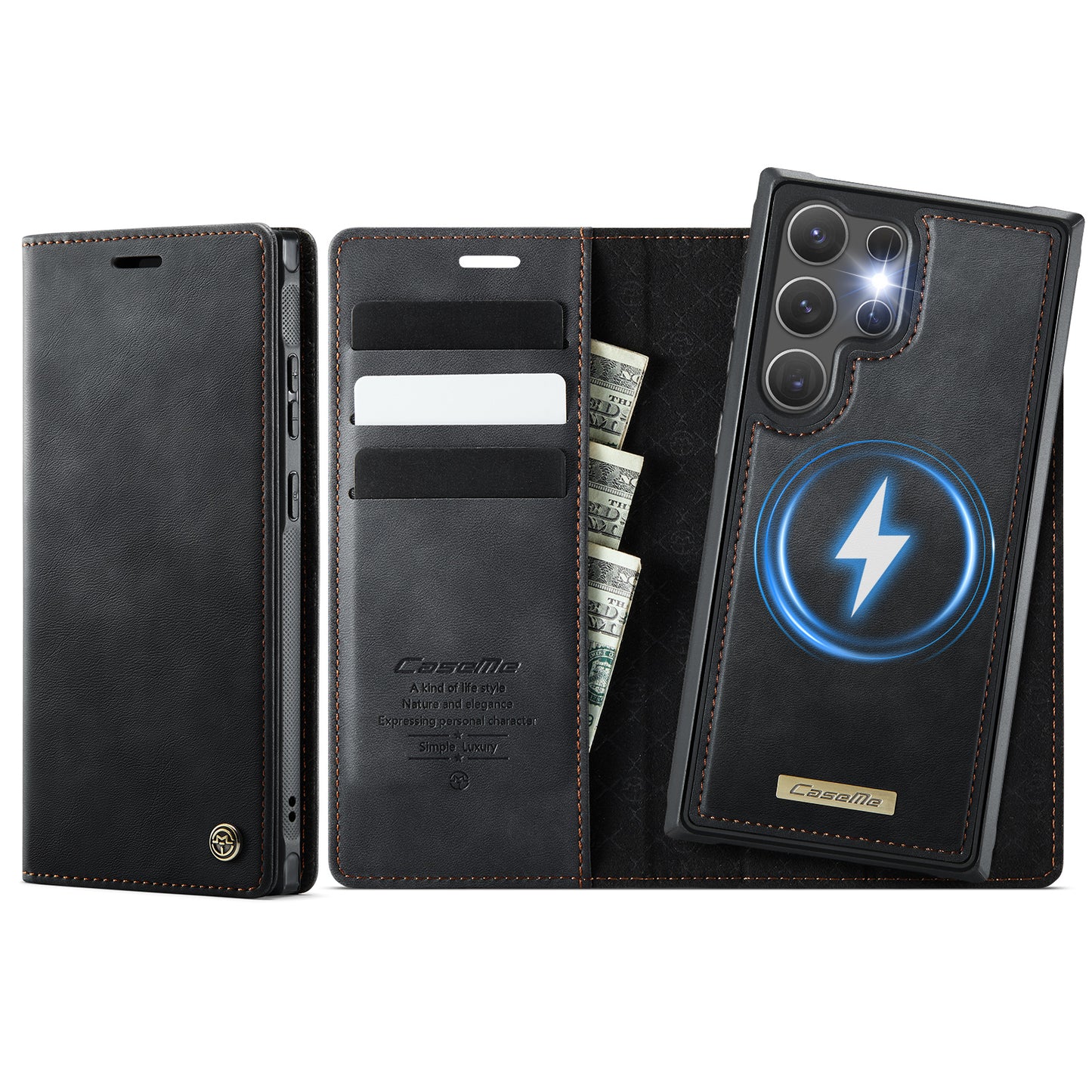 Galaxy S25 Ultra Wallet-Hülle – Kompatibel mit MagSafe mit RFID-Blockierung