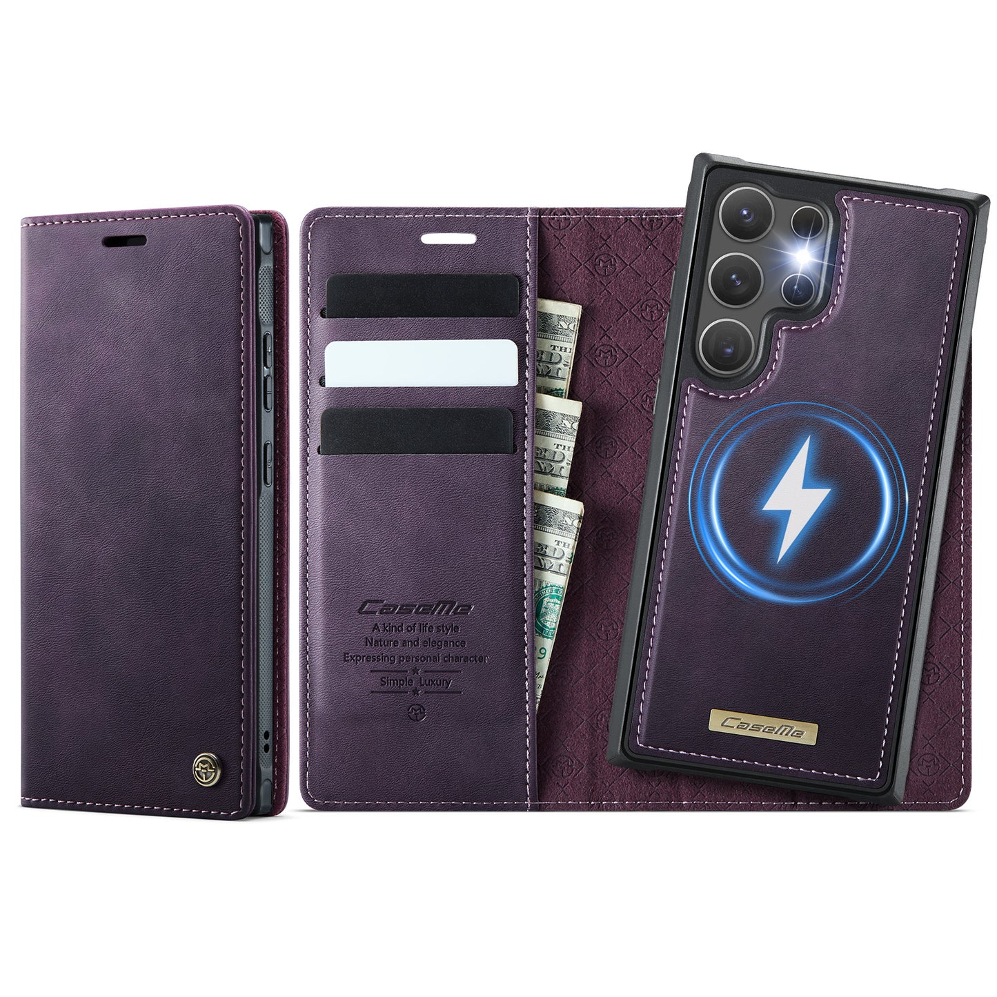 Galaxy S24 Ultra Wallet-Hülle – Kompatibel mit MagSafe mit RFID-Blockierung