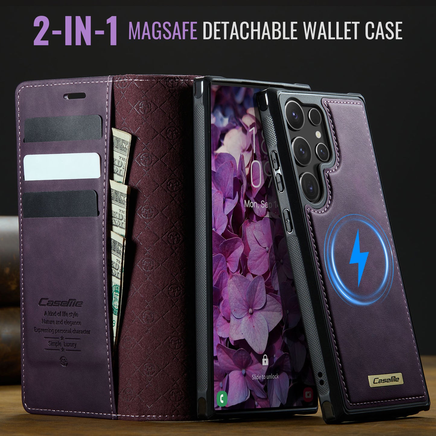 Galaxy S24 Ultra Wallet-Hülle – Kompatibel mit MagSafe mit RFID-Blockierung
