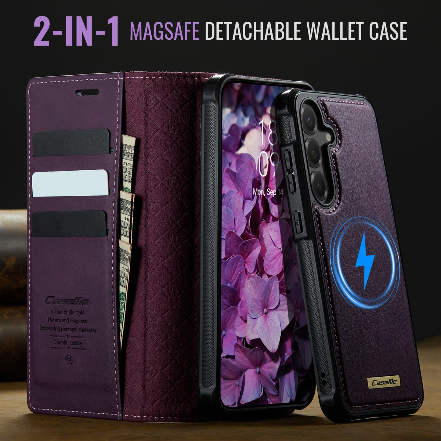 Galaxy S25 Plus / S24 Plus Wallet-Hülle – Kompatibel mit MagSafe mit RFID-Blockierung