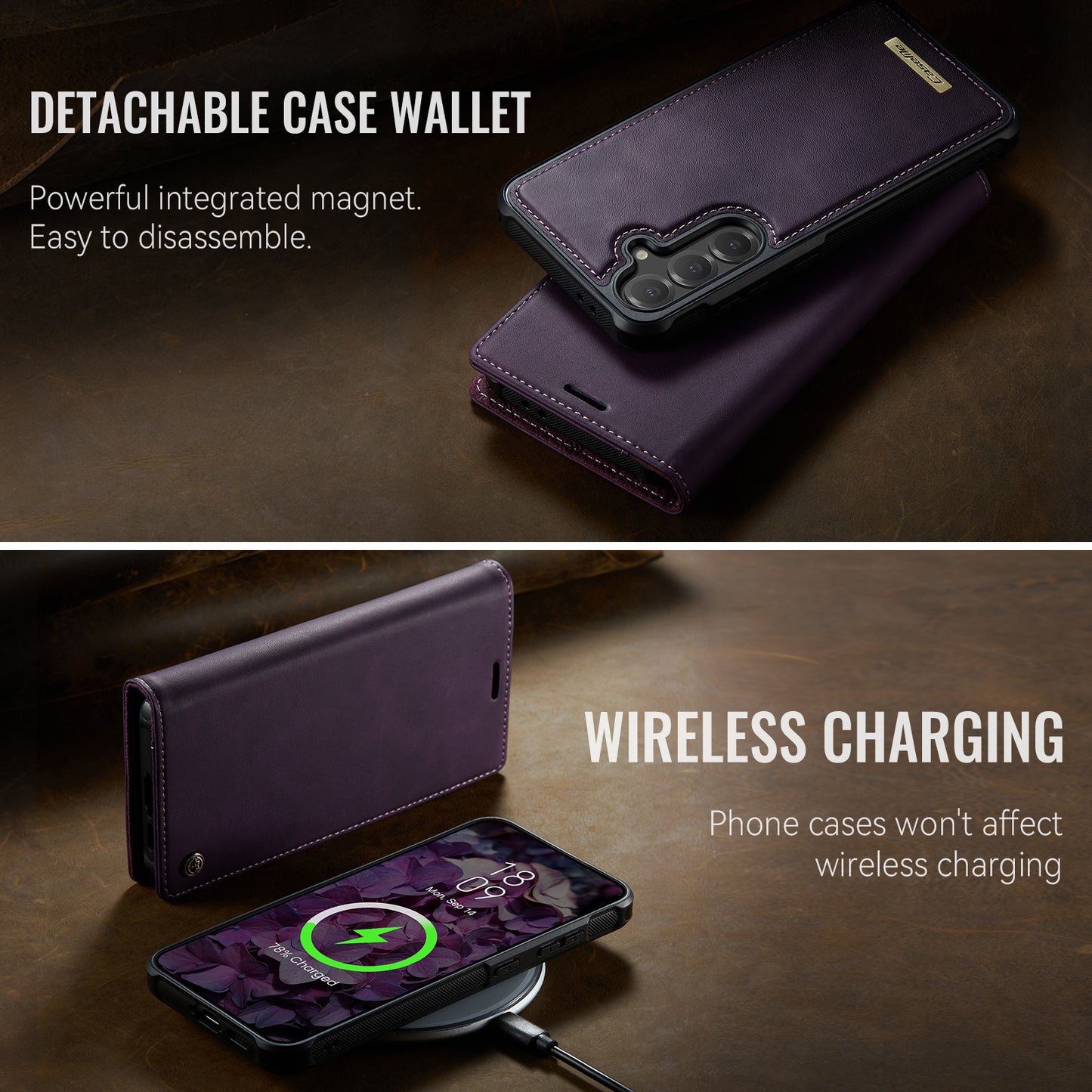 Galaxy S25 / S24 Wallet-Hülle – Kompatibel mit MagSafe mit RFID-Blockierung