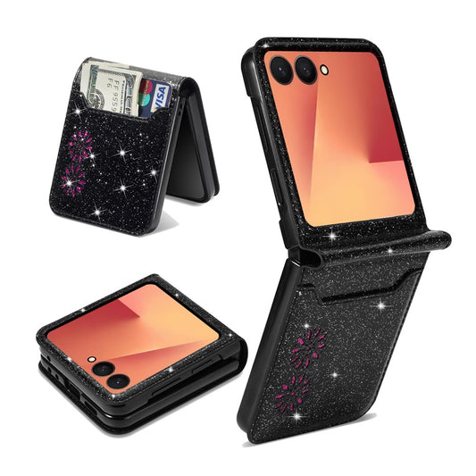Galaxy Z Flip7 5G – Handyhülle aus Kunststoff und PU-Leder, mit Kartenfach