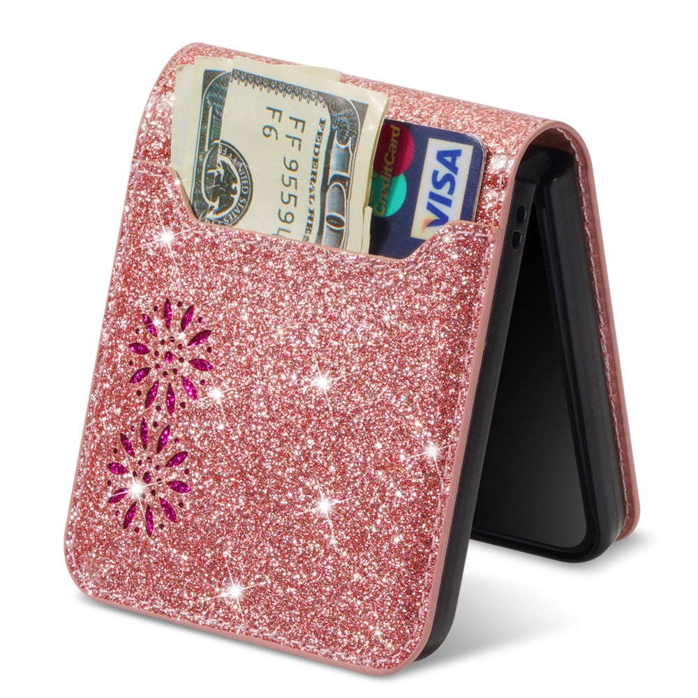 For Samsung Galaxy Z Flip7 5G Case Card Holder Starry Sky Carving PU Leather + PC Phone Cover