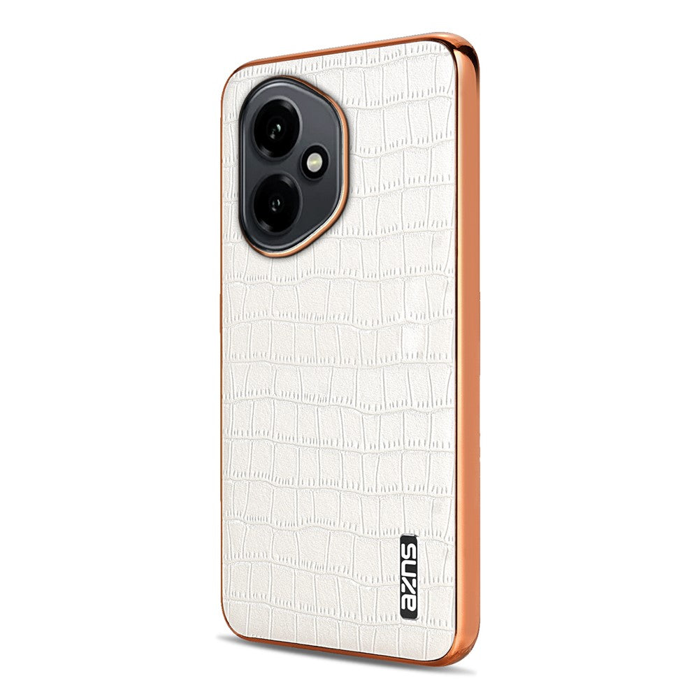 AZNS For Honor 400 5G (Global) Case Electroplating Crocodile Texture PU + TPU Phone Cover