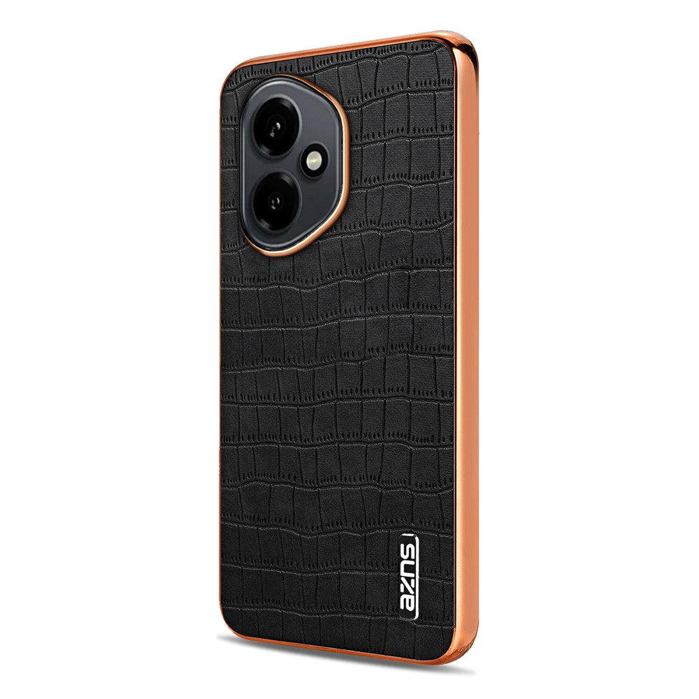 AZNS For Honor 400 5G (Global) Case Electroplating Crocodile Texture PU + TPU Phone Cover