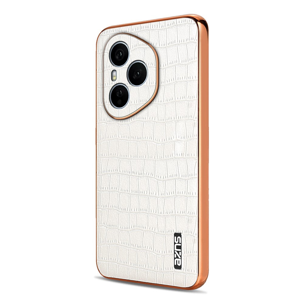 AZNS For Honor 400 Pro 5G (Global) Case Electroplating Crocodile Texture PU + TPU Phone Cover