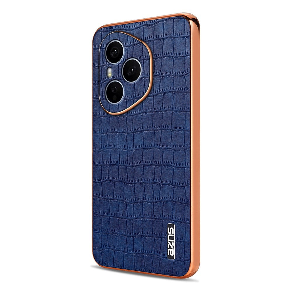 AZNS For Honor 400 Pro 5G (Global) Case Electroplating Crocodile Texture PU + TPU Phone Cover
