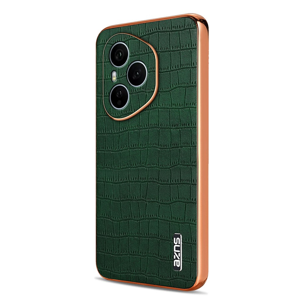 AZNS For Honor 400 Pro 5G (Global) Case Electroplating Crocodile Texture PU + TPU Phone Cover