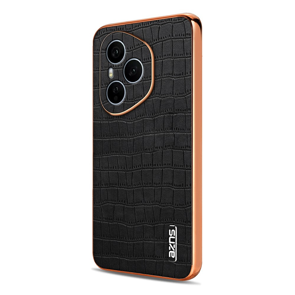AZNS For Honor 400 Pro 5G (Global) Case Electroplating Crocodile Texture PU + TPU Phone Cover