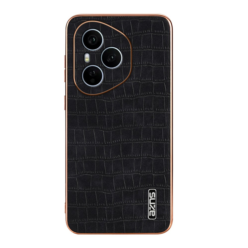 AZNS For Honor 400 Pro 5G (Global) Case Electroplating Crocodile Texture PU + TPU Phone Cover