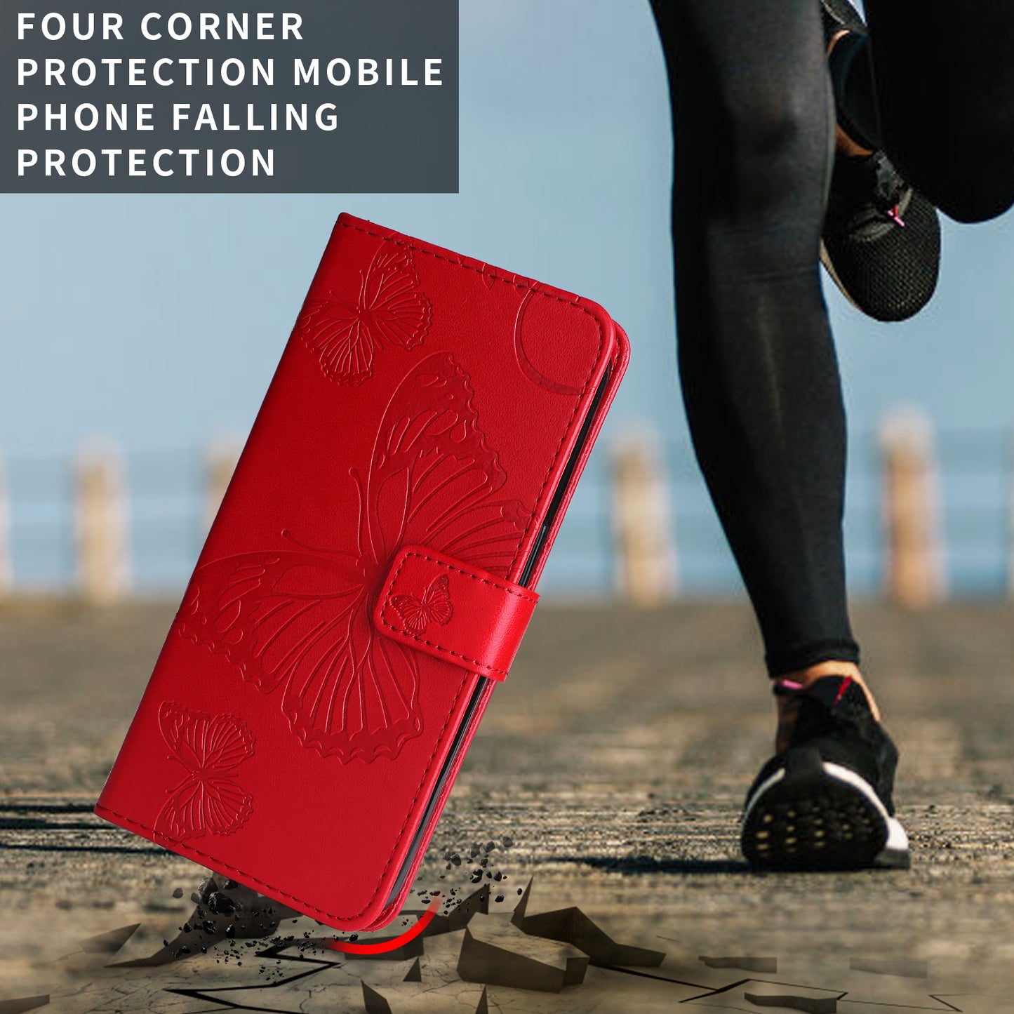 Galaxy S25 FE Wallet-Hülle – Schmetterling Aufgedruckt & Mit Ständer und Riemen