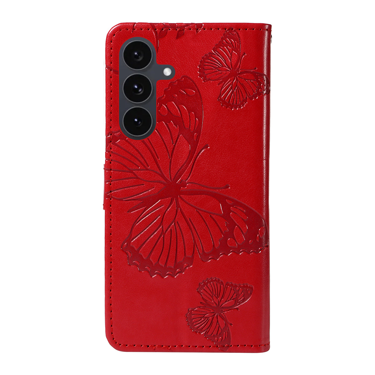 Galaxy S25 FE Wallet-Hülle – Schmetterling Aufgedruckt & Mit Ständer und Riemen
