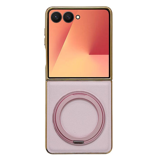Galaxy Z Flip7 5G – Magnetische Handyhülle aus Kunststoff, PU-Leder und TPU, mit Ständer