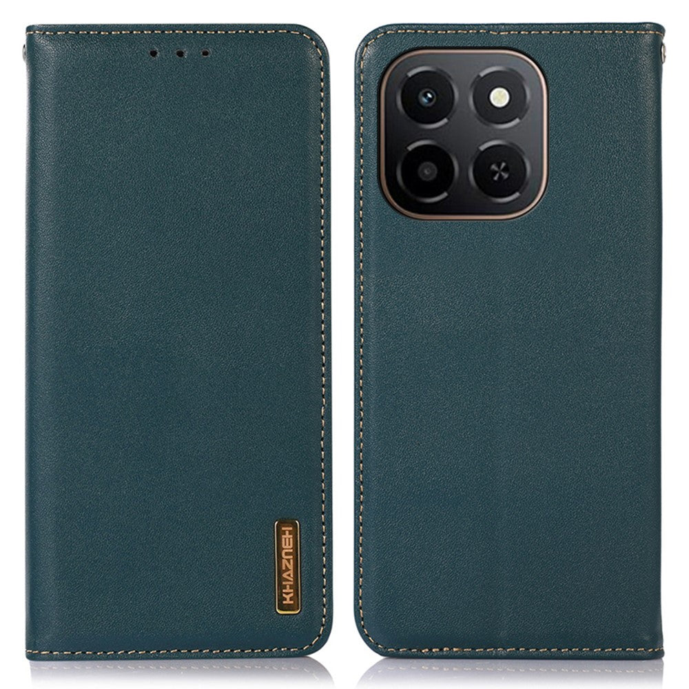 KHAZNEH For Honor X6c 4G Case Wallet Genuine Cow Leather Phone Cover Nappa Texture
