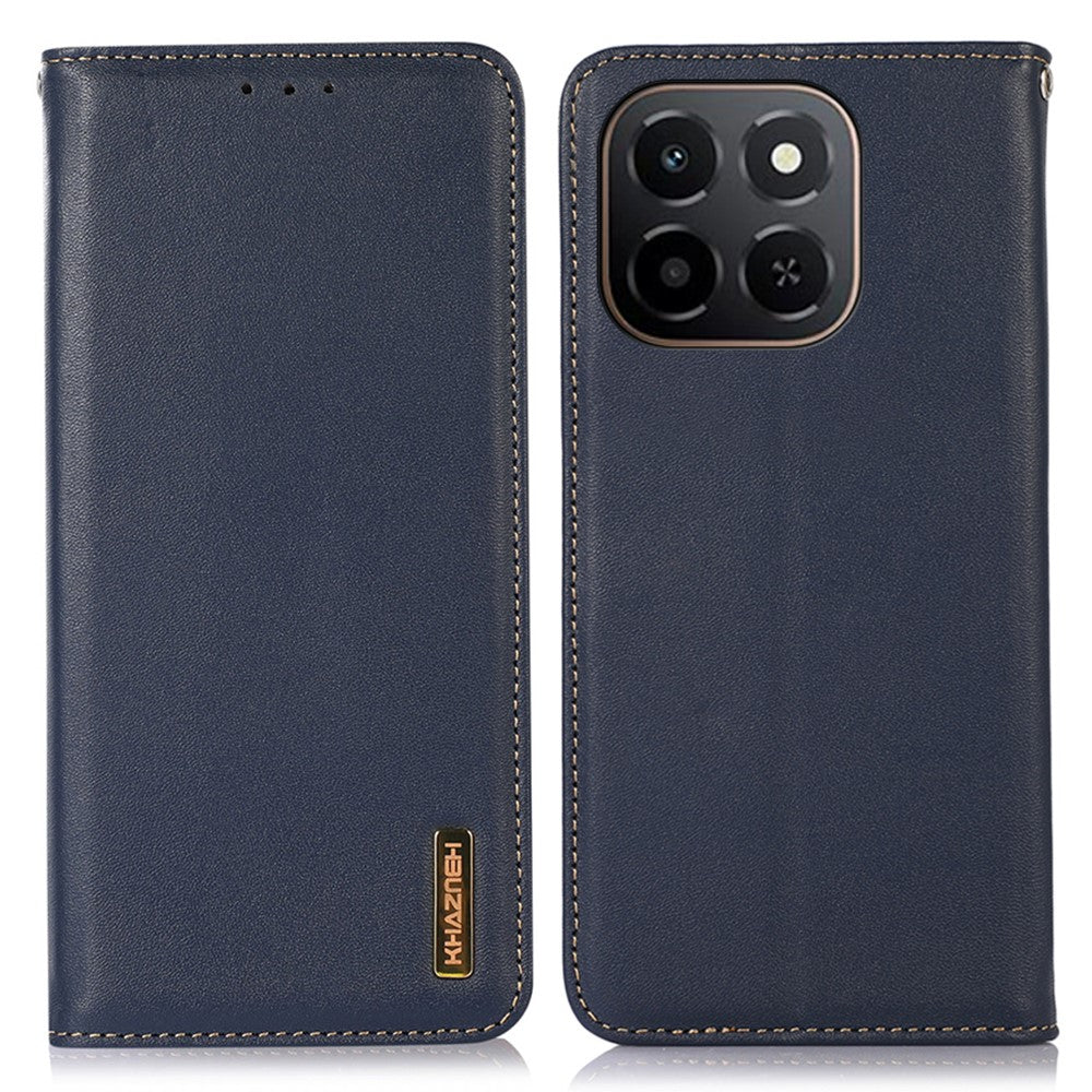 KHAZNEH For Honor X6c 4G Case Wallet Genuine Cow Leather Phone Cover Nappa Texture