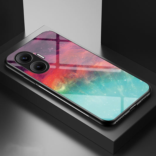 For Xiaomi Poco F7 5G / Redmi Turbo 4 Pro 5G Case Starry Sky Pattern Tempered Glass Phone Cover
