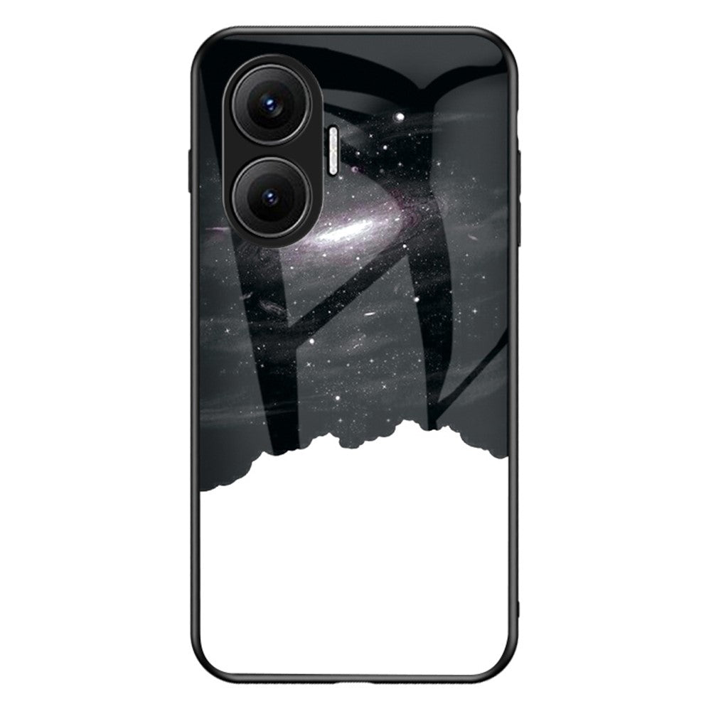 For Xiaomi Poco F7 5G / Redmi Turbo 4 Pro 5G Case Starry Sky Pattern Tempered Glass Phone Cover