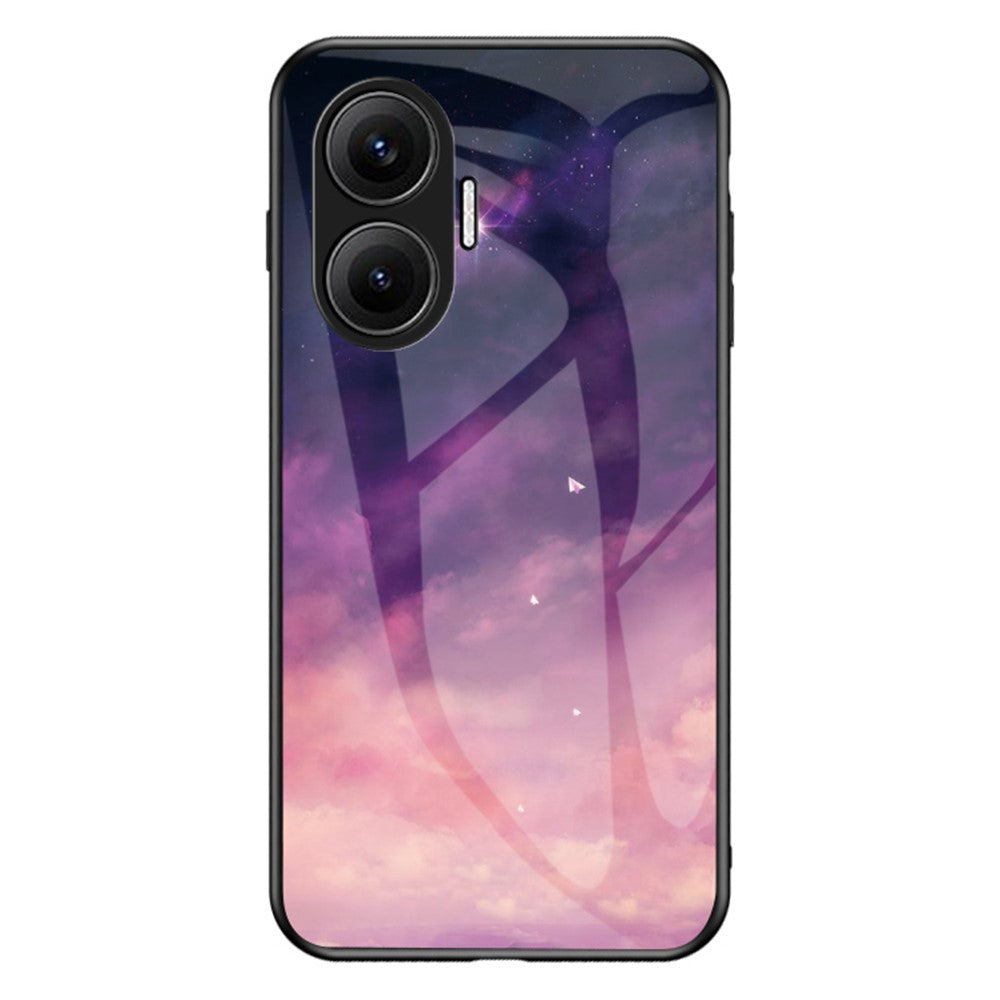 For Xiaomi Poco F7 5G / Redmi Turbo 4 Pro 5G Case Starry Sky Pattern Tempered Glass Phone Cover