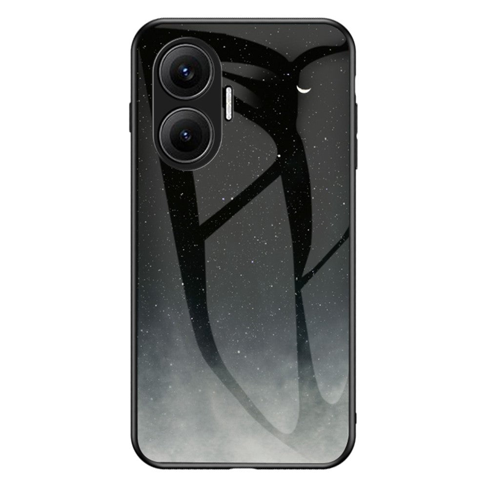 For Xiaomi Poco F7 5G / Redmi Turbo 4 Pro 5G Case Starry Sky Pattern Tempered Glass Phone Cover