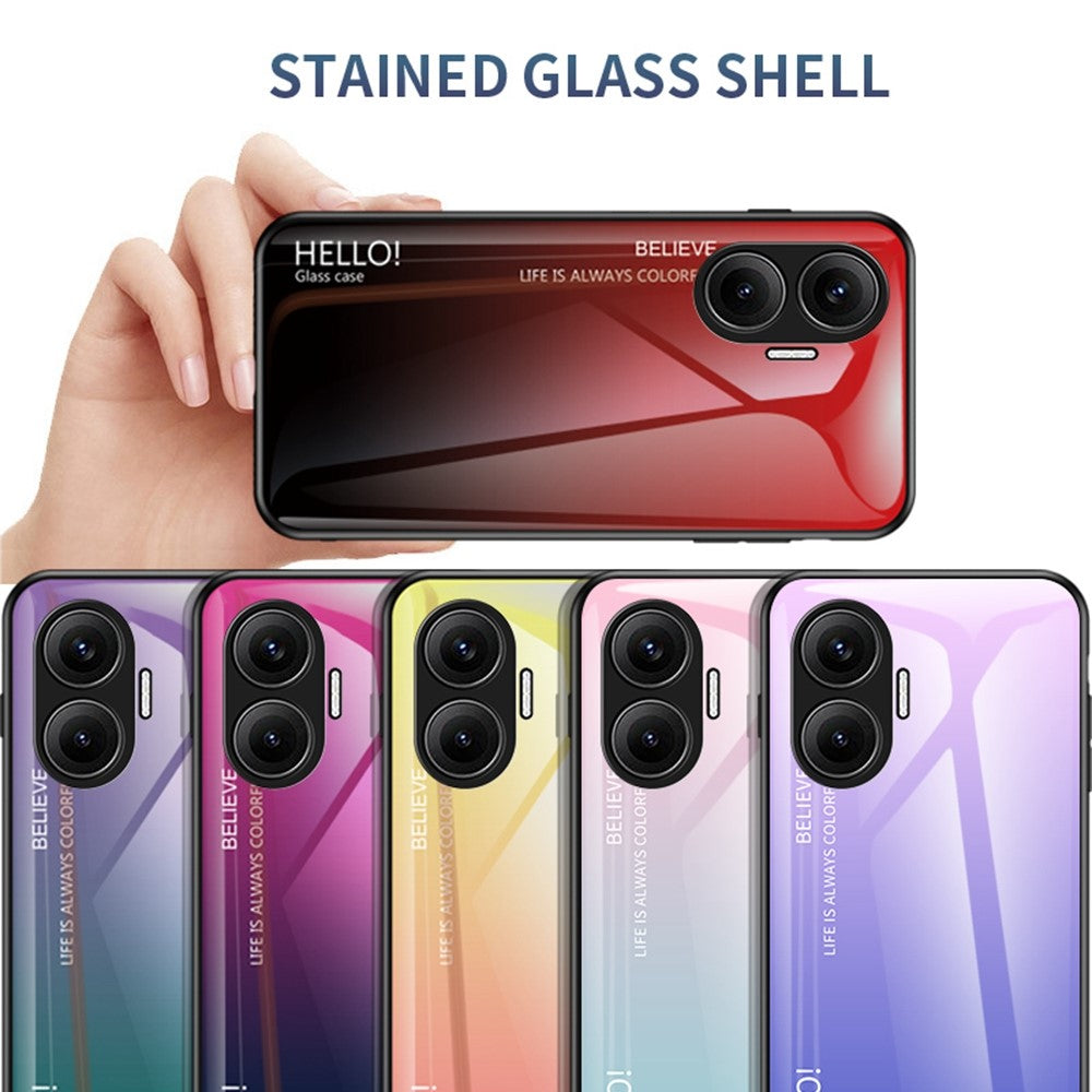 For Xiaomi Poco F7 5G / Redmi Turbo 4 Pro 5G Case Anti-Scratch Tempered Glass + PC + TPU Phone Cover