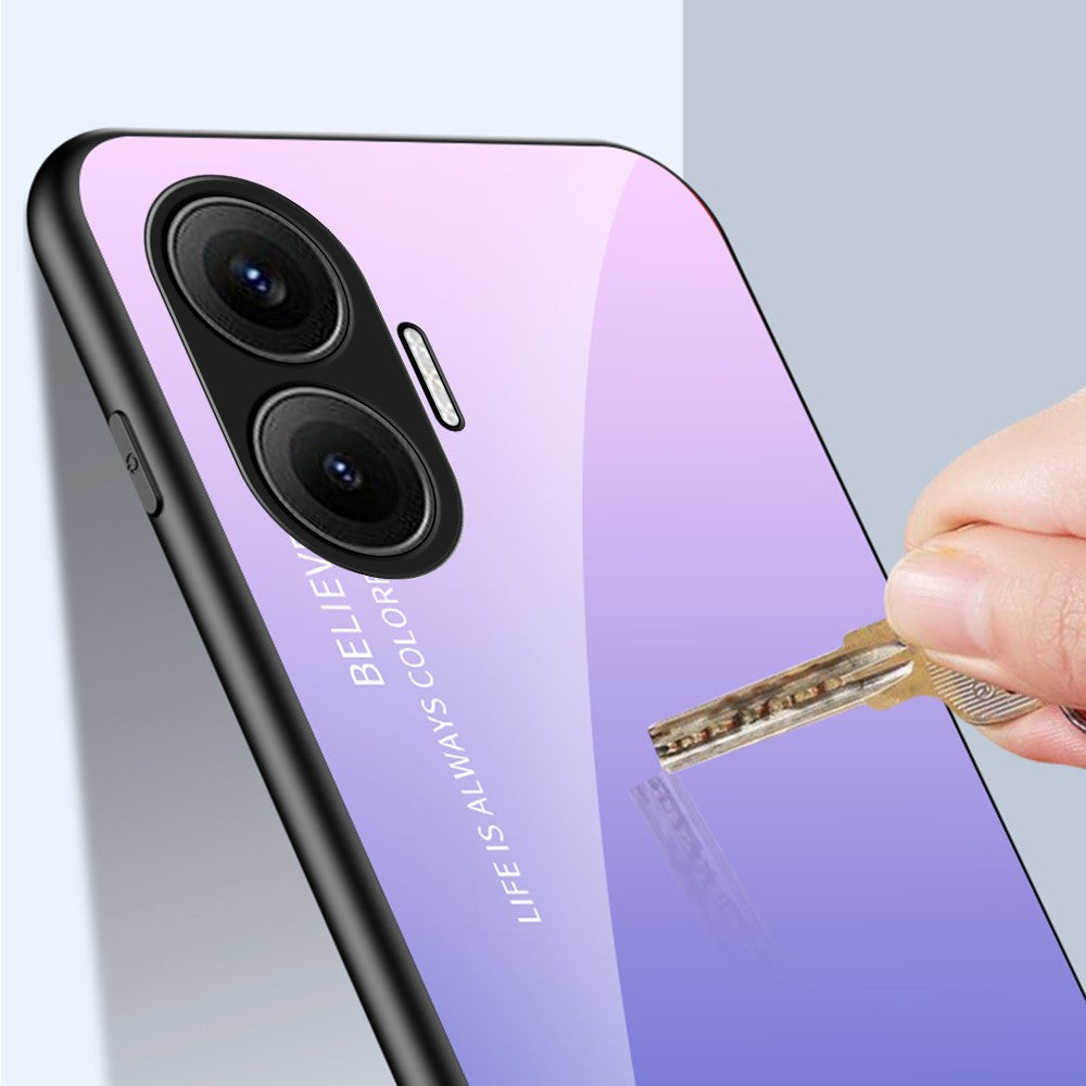 For Xiaomi Poco F7 5G / Redmi Turbo 4 Pro 5G Case Anti-Scratch Tempered Glass + PC + TPU Phone Cover