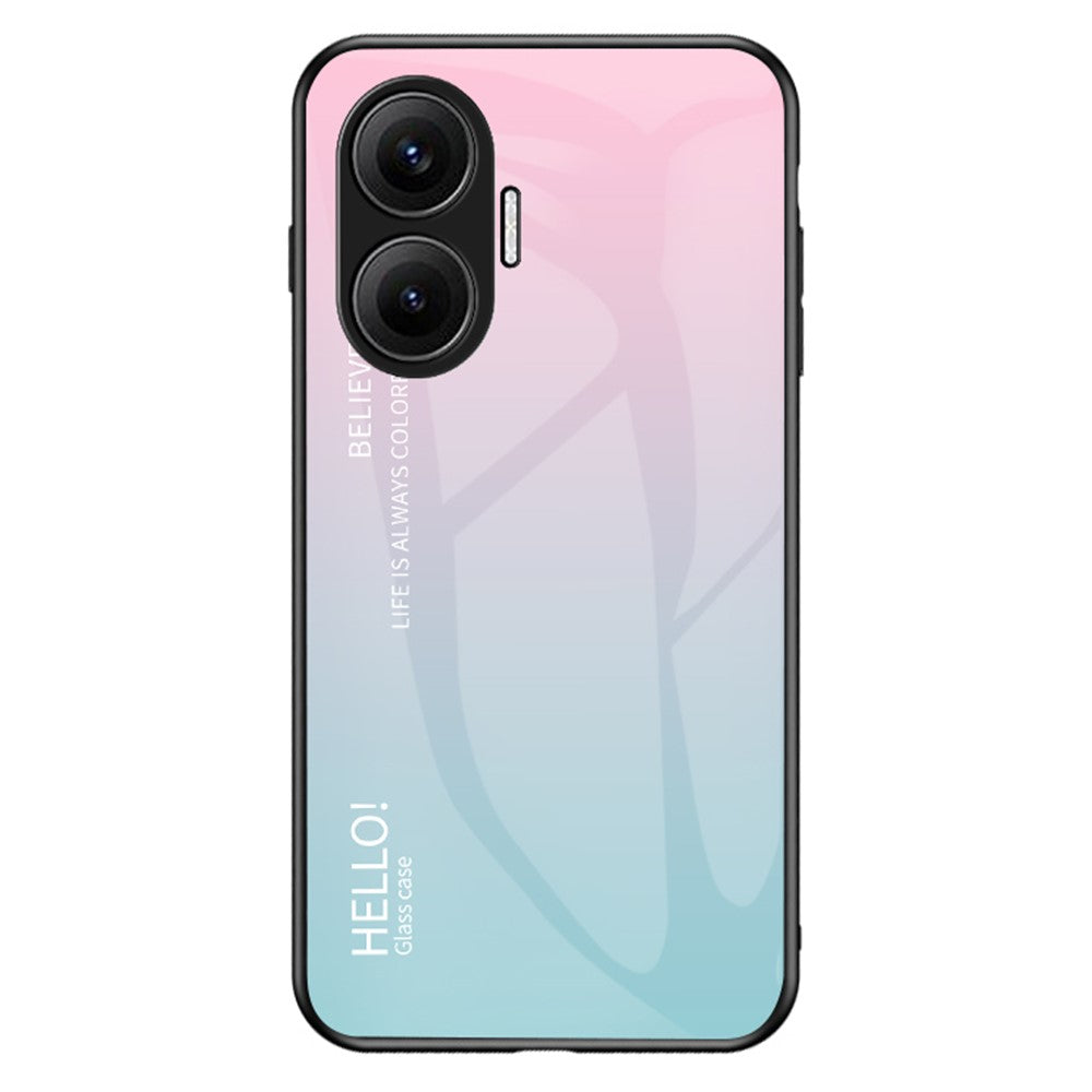 For Xiaomi Poco F7 5G / Redmi Turbo 4 Pro 5G Case Anti-Scratch Tempered Glass + PC + TPU Phone Cover