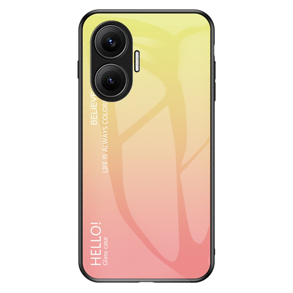 For Xiaomi Poco F7 5G / Redmi Turbo 4 Pro 5G Case Anti-Scratch Tempered Glass + PC + TPU Phone Cover