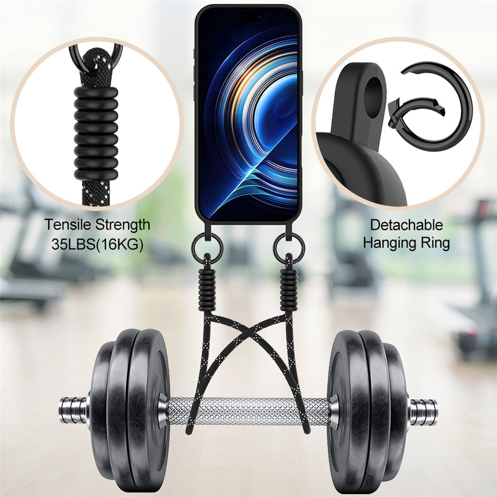 iPhone Air Silikonhülle – Sanft & mit Kartenhalter und kurzem Riemen