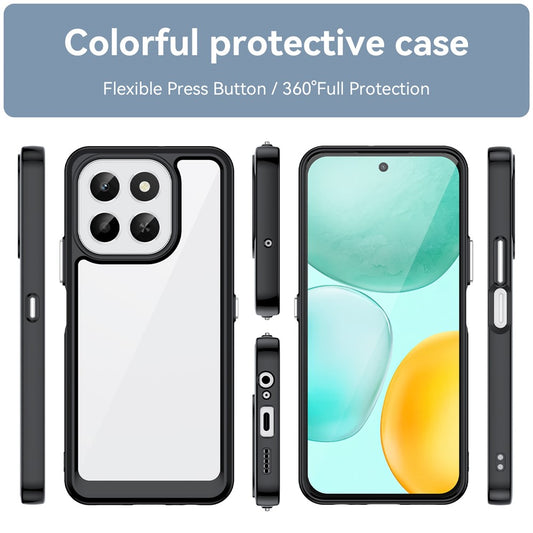 Honor X6c 4G Transparente Handyhülle – Stoßfeste Rückseite, aus TPU & Acryl